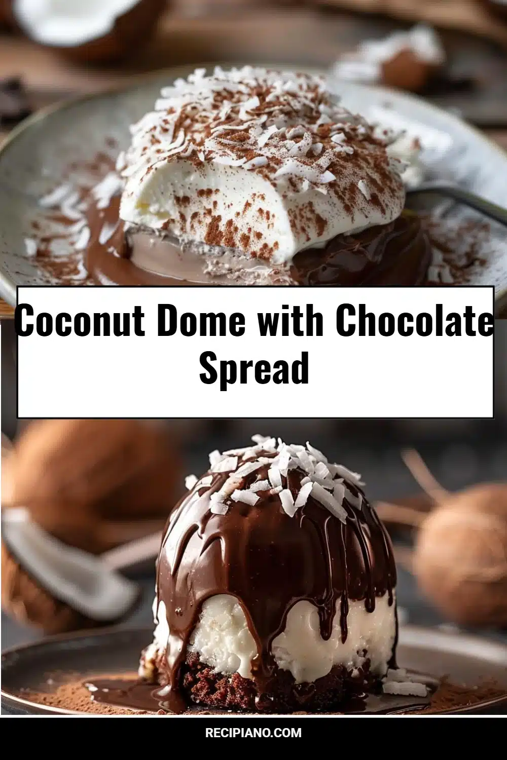 Coconut Dome with Chocolate Spread