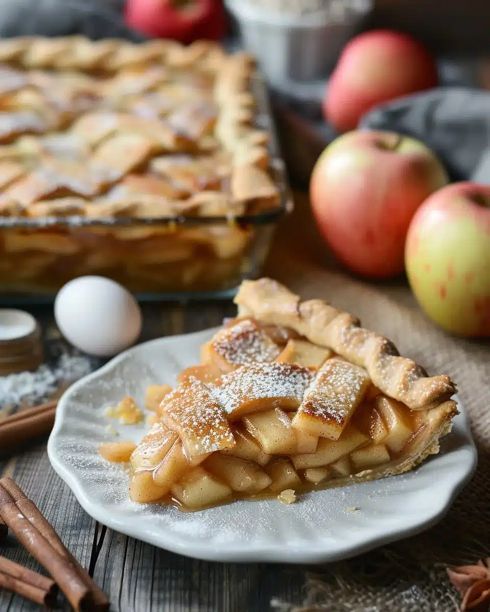 Glazed Apple Slab Pie