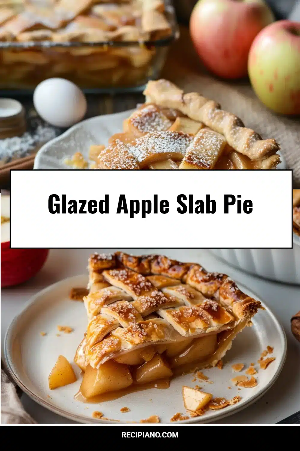 Glazed Apple Slab Pie