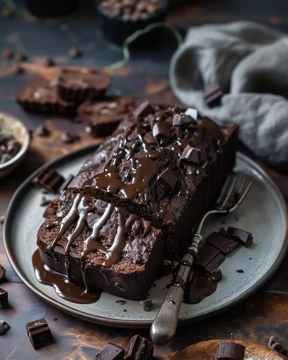 Hot Fudge Brownie Bread