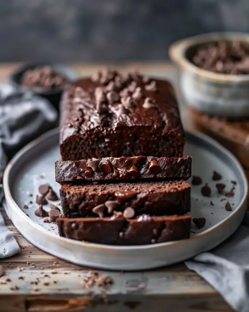Hot Fudge Brownie Bread