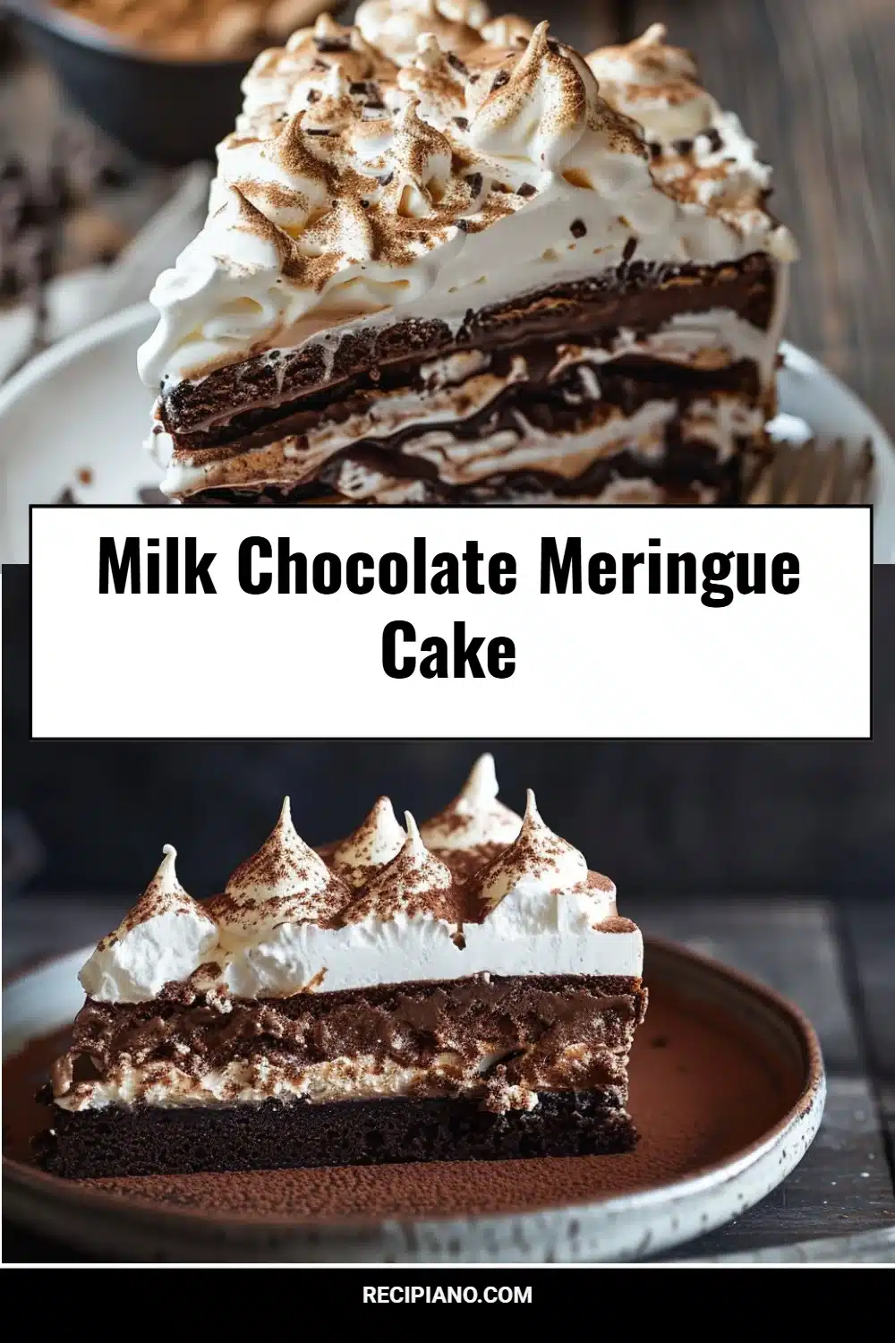 Milk Chocolate Meringue Cake