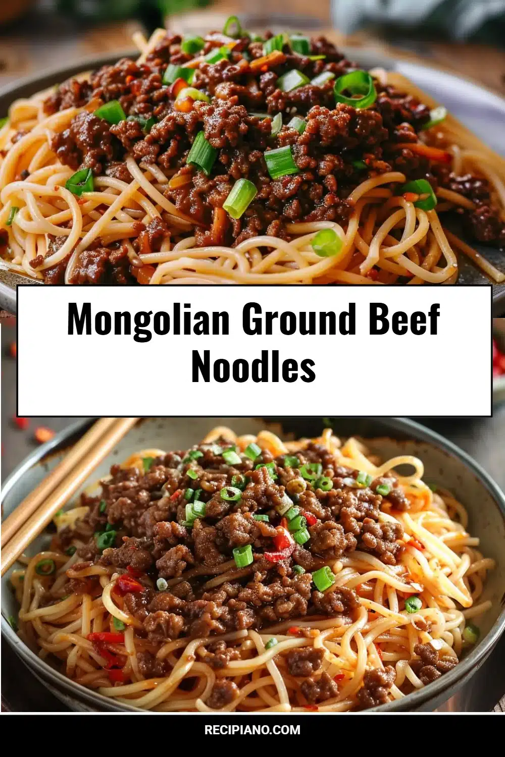 Mongolian Ground Beef Noodles