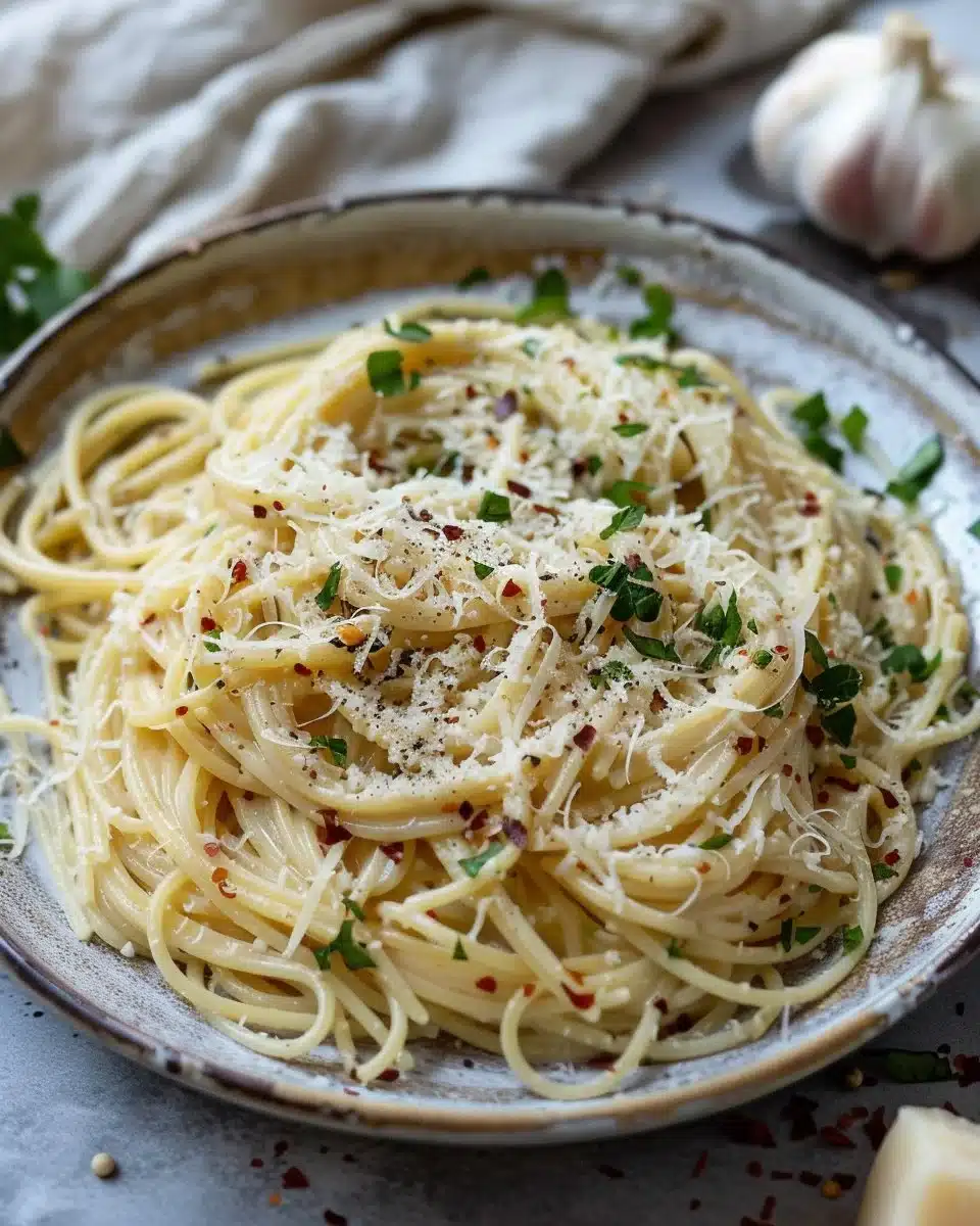 One Pot Creamy Garlic Pasta