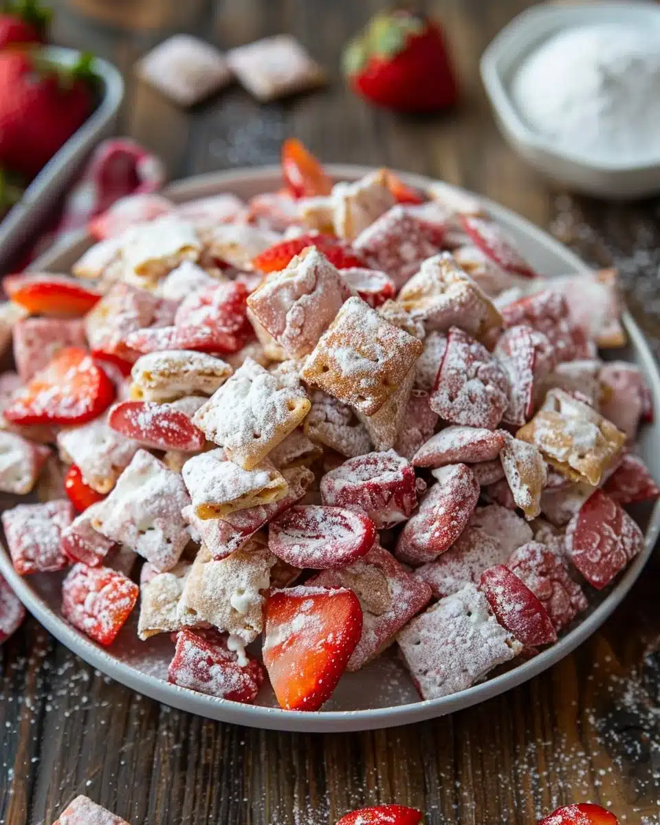 Quick Strawberry Shortcake Puppy Chow