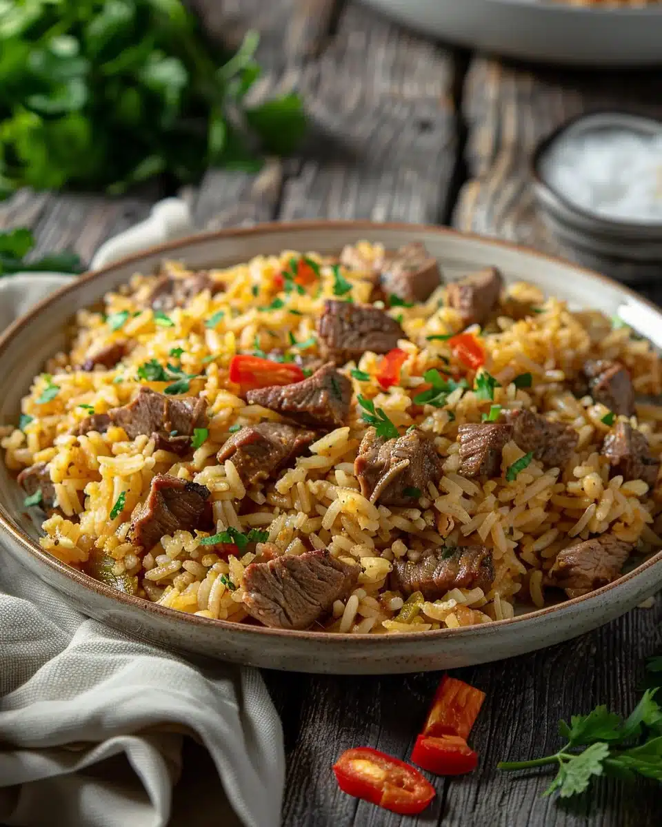 Steak Queso Rice