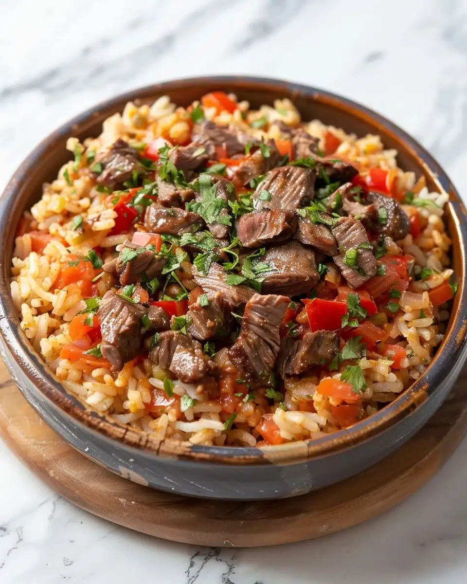 Steak Queso Rice