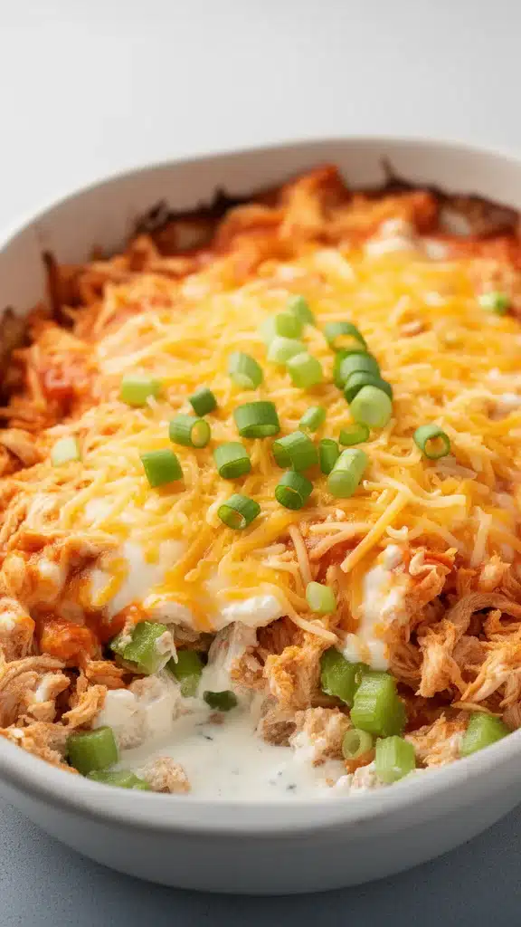 Buffalo Chicken Cheese Bake