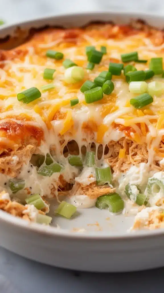 Buffalo Chicken Cheese Bake