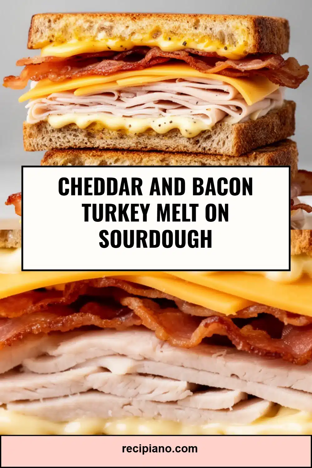 Cheddar and Bacon Turkey Melt on Sourdough