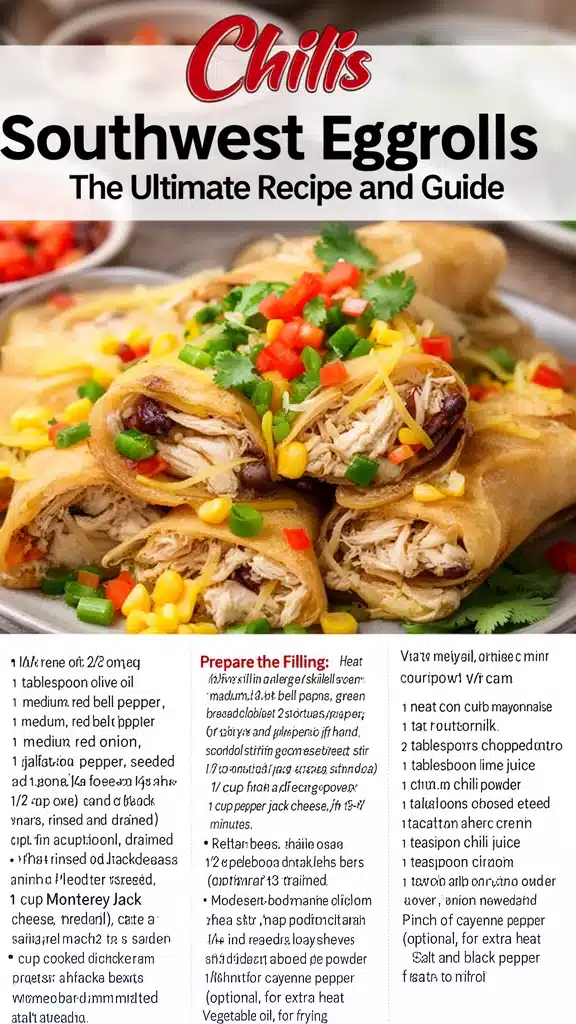 Deliciously crispy Southwest Eggrolls served with dipping sauce.