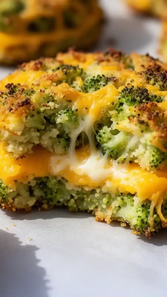 Low-Carb Crispy Broccoli Cheese Rounds