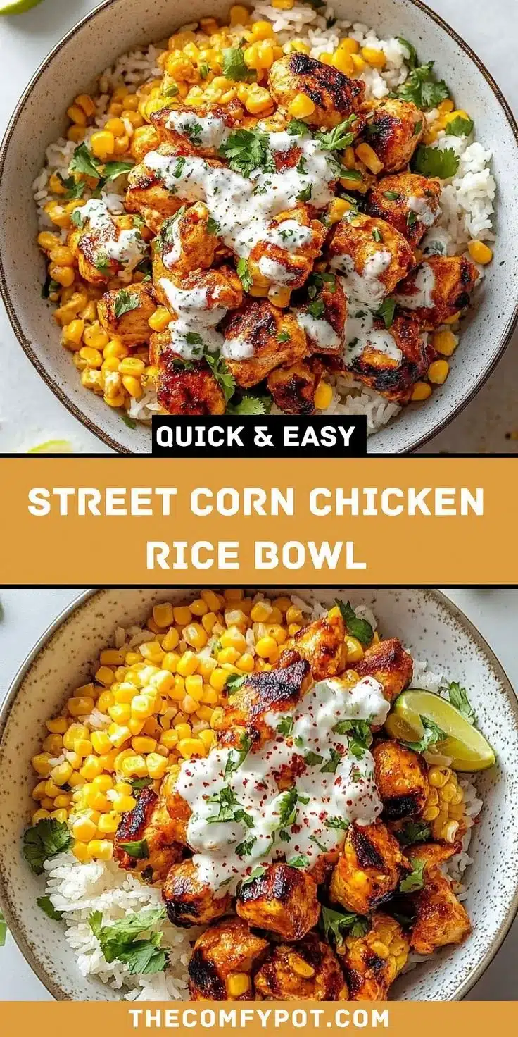 Street Corn Chicken Rice Bowl