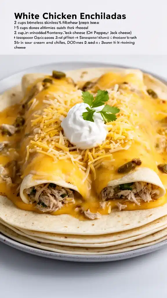 White Chicken Enchiladas